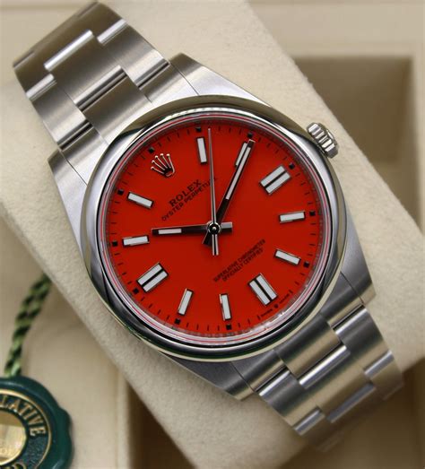 rolex oyster perpetual vermelho|rolex oyster perpetual 41 red.